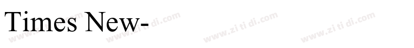Times New字体转换